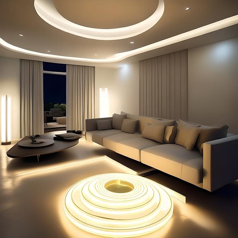 λωρίδα φωτισμού cob led με βύσμα τροφοδοσίας, 288 led/m εξαιρετικά φωτεινή εύκαμπτη κορδέλα led, αδιάβροχο cri 90 γραμμικό φωτισμό για εσωτερική και εξωτερική διακόσμηση σπιτιού 2025 - $17.99 –P4