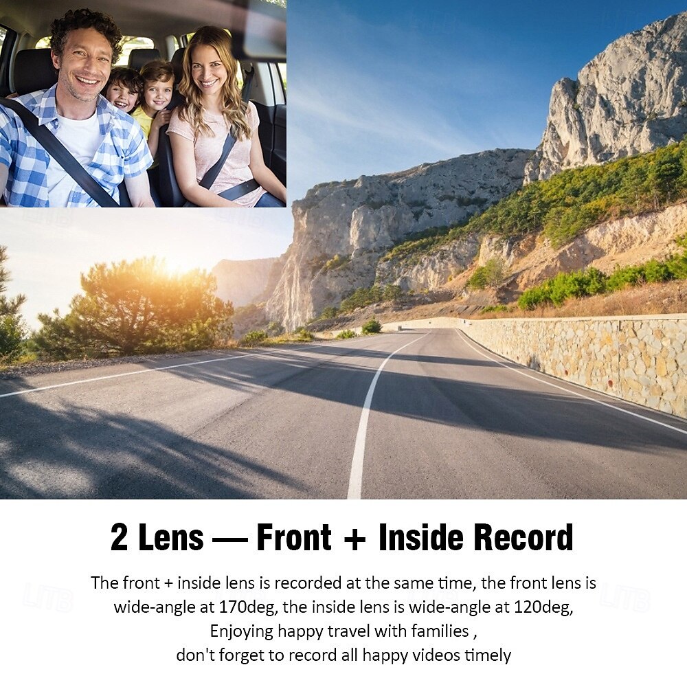 HD Car Dash Camera 3 Cameras 4 Inch LCD Backlit Display 360 Degree Rotatable 170 Degree Wide Angle Night Vision Auto Storage 1080P Car DVR 2025 - $52.99 –P3