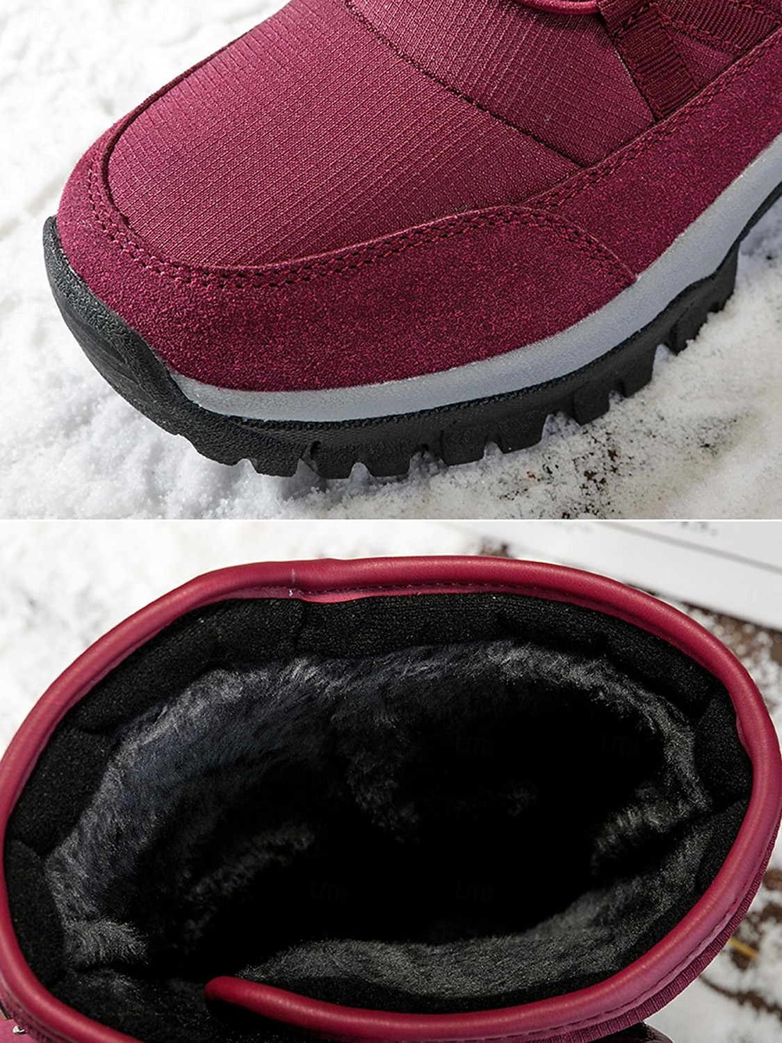 botas de neve de inverno impermeáveis femininas com forro de pelúcia quente e sola antiderrapante – ideais para atividades ao ar livre em clima frio de 2025 por $46.99 –P9