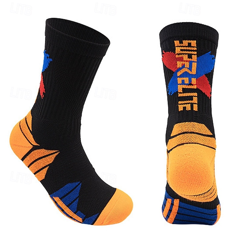 Calze sportive Calzini da corsa 1 paio Color Block Per uomo Calzini / Calze Anti-scivolo Traspirante Comodo Allenamento in palestra Calcio Corsa Jogging Ciclismo Gli sport Color Block Di tendenza del 2025 a $8.49 –P6