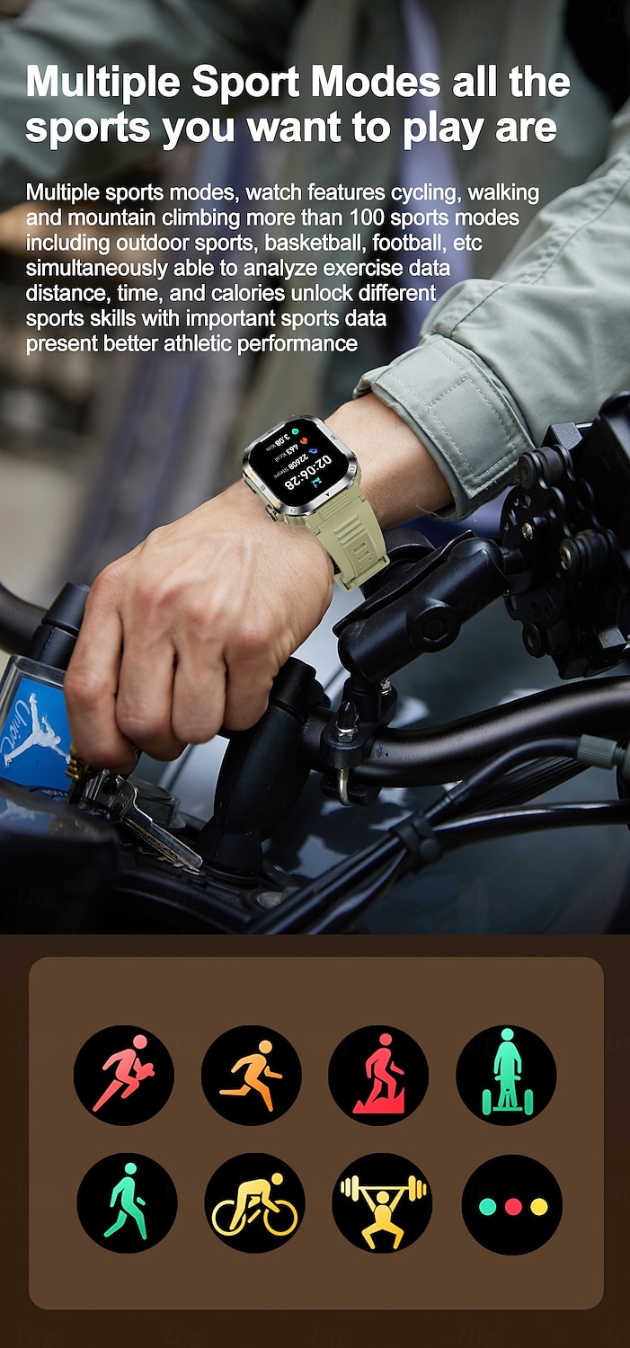 MT39 Smart Watch 2.01inch Large Screen Bluetooth Call Heart Rate Health Monitor Outdoor Sports AI Voice Assistant Smartwatch 2025 - $43.99 –P9