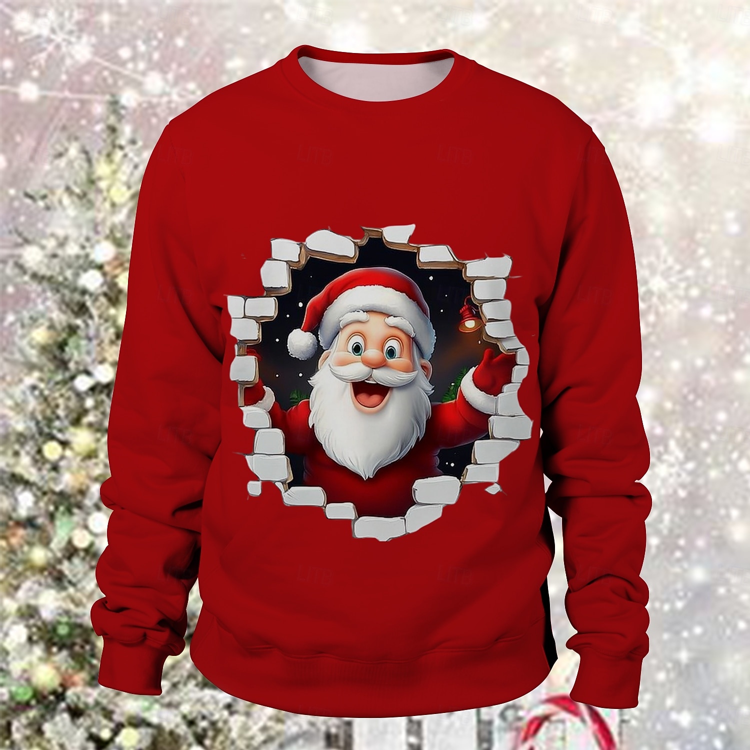 Karácsony Mikulás Pullover Vicces karácsonyi pulóver 3D nyomtatás 3D Karácsony Grafikus Kompatibilitás Páros Férfi Női Felnőttek Karácsony Farsang 3D nyomtatás Parti Fesztivál 2025 - $26.99 –P7