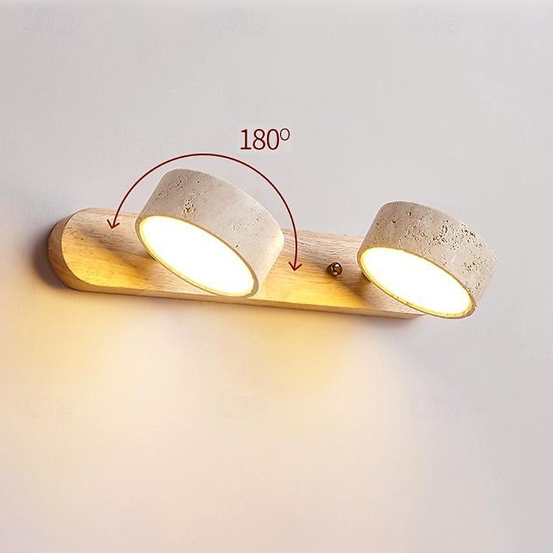 Wood Wall Sconce Wall Light Vanity Light with Rotatable Cylinder Lampshade Over Mirror Wall Lighting 110-240V 2026 - $310.29 –P4