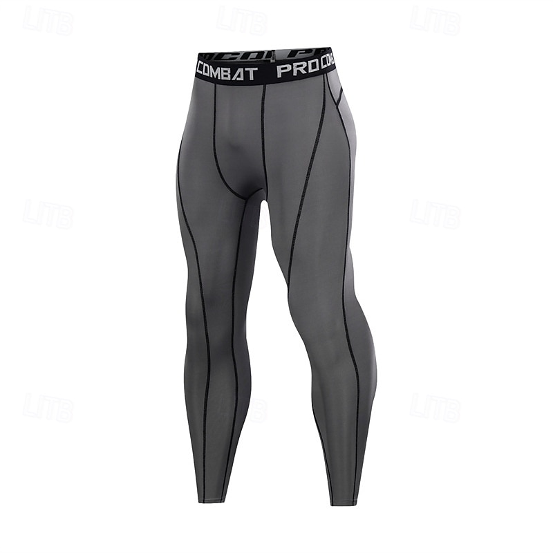 Hombre Leggings Running Leggings Retazos Capa base Exterior Deporte Deportivo Otoño Secado rápido Suave Compresión Reductor del Sudor Power Flex Maratón Corriendo Rutina de ejercicio Pitillo Ropa de 2025 - $13.19 –P2