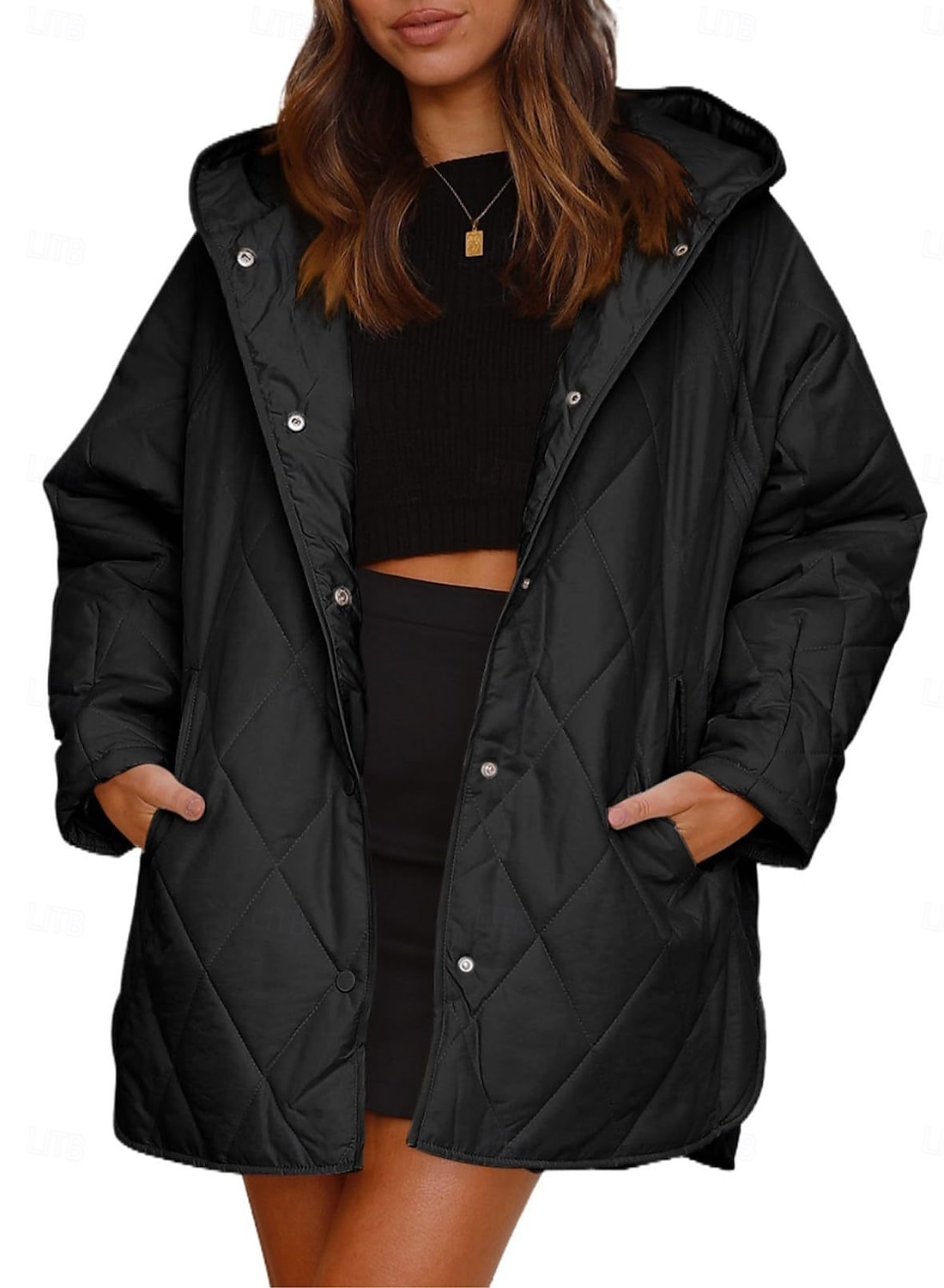 Womens Jacket Fleece Lapel short cotton-padded jacket 2025 - $57.99 –P4