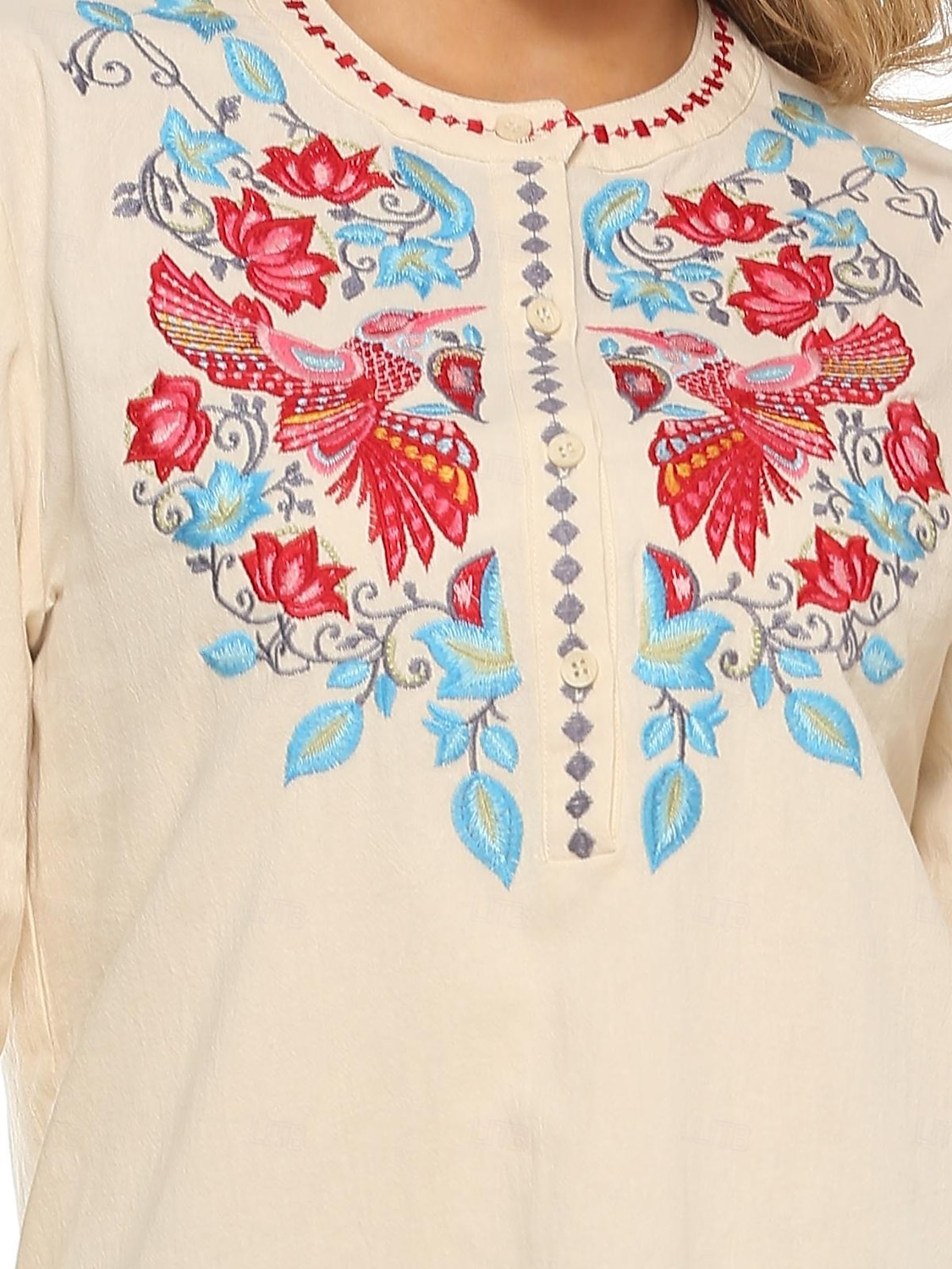 Dam Boho skjorta Linneinspirerade skjortor Blommig Blomma Ledigt Långärmad Biskop Rund hals Hög hals Vanliga toppar Alla hjärtans dag Arbete Dagligen Broderad Beige Vår, Höst, Vinter, Sommar 2025 - $34.99 –P7