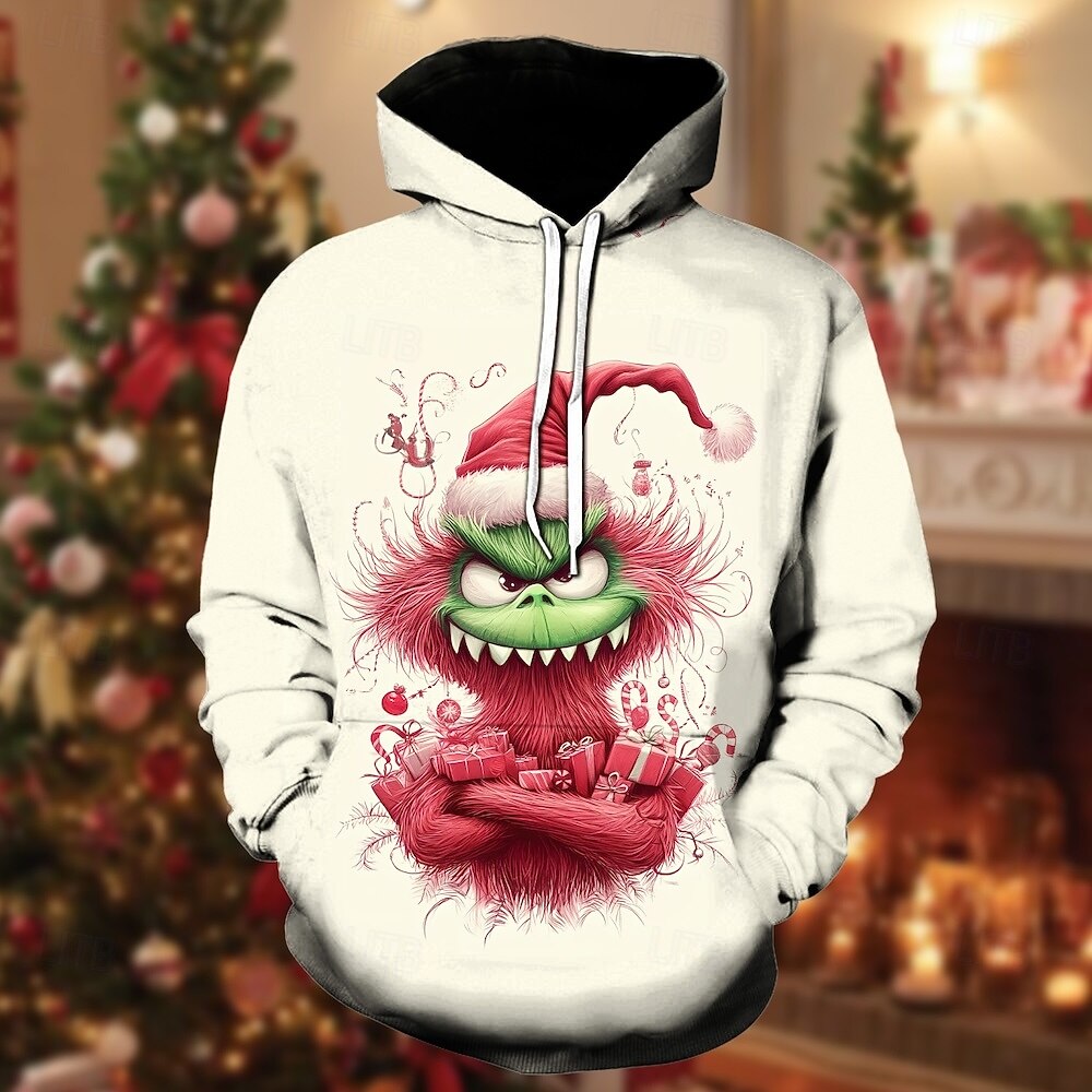 Noël père Noël Sweat à capuche Sweat à capuche drôle de Noël 3D Noël Poche avant Art graphique Pour Couple Homme Femme Adulte Noël Carnaval Impression 3D Soirée Casual Quotidien de 2025 ? $28.99 -P5