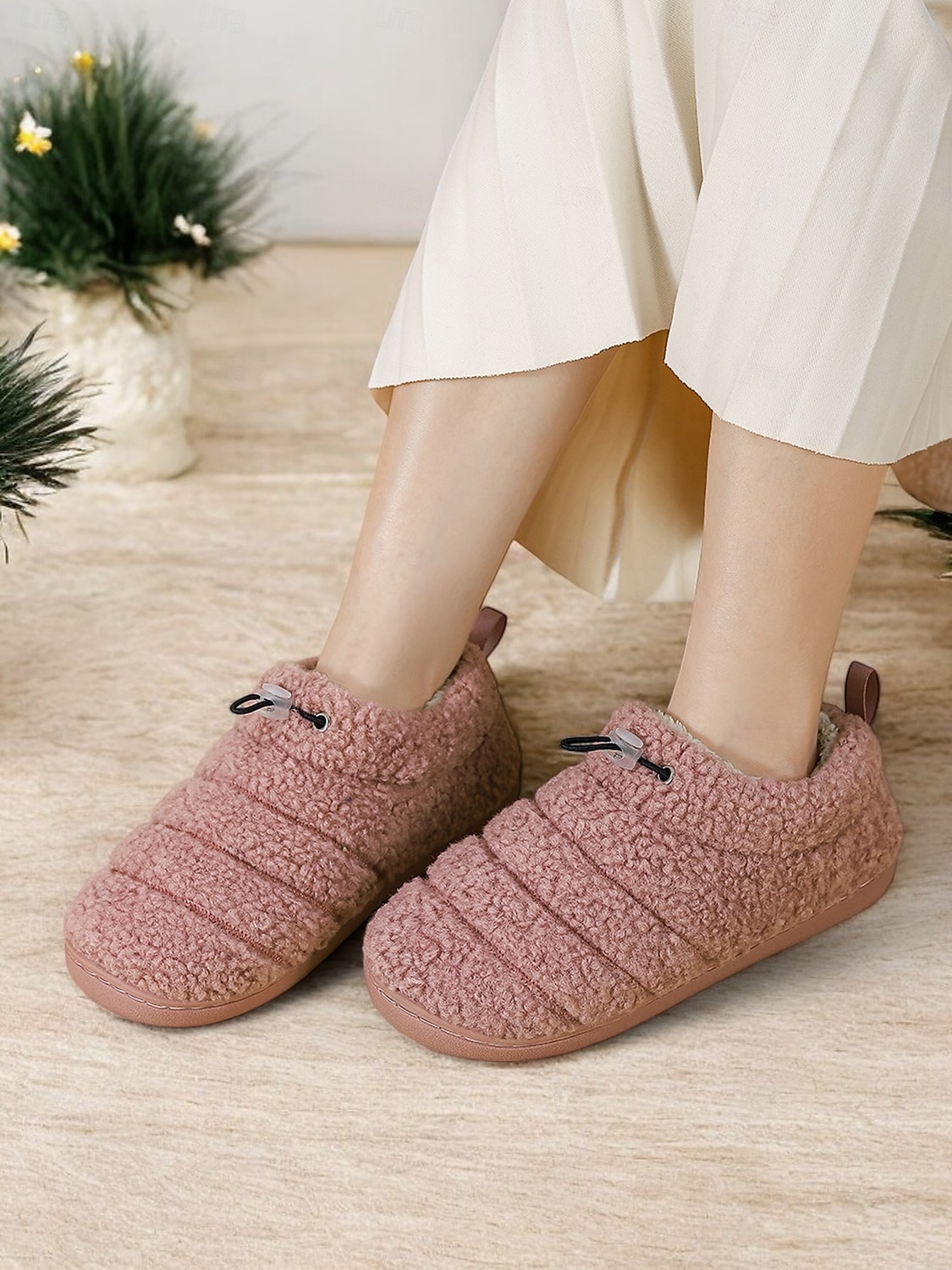 Cozy Fleece Lined Indoor Slippers with Non-Slip Sole – Warm Plush Home Shoes for Women 2025 - $19.99 –P8