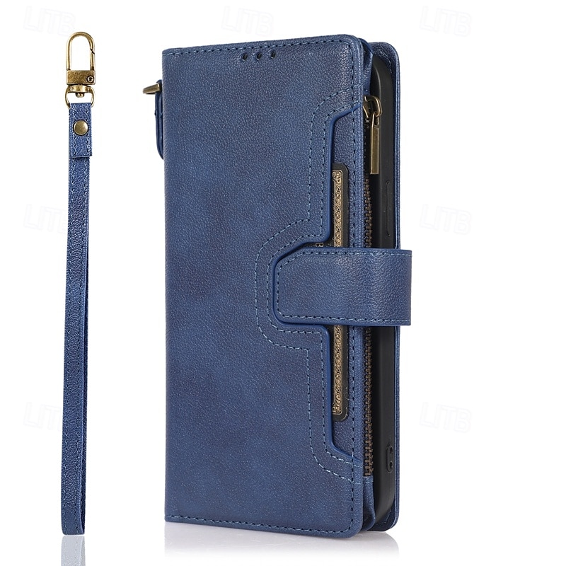 telefon Kılıf Na iPhone 14 Pro Max Plus iPhone 13 12 11 Pro Max Odwróć okładkę Z podpórką z paskiem na nadgarstek Gniazdo karty Retro TPU Skóra PU 2025 - $19.99 –P11