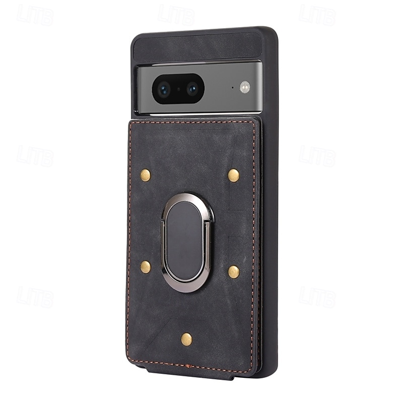 τηλέφωνο tok Για Pixel 7 Pixel 7 Pro Πίσω Κάλυμμα Βάση δαχτυλιδιών Ανθεκτική σε πτώσεις Ρετρό TPU PU δέρμα 2025 - $18.99 –P1