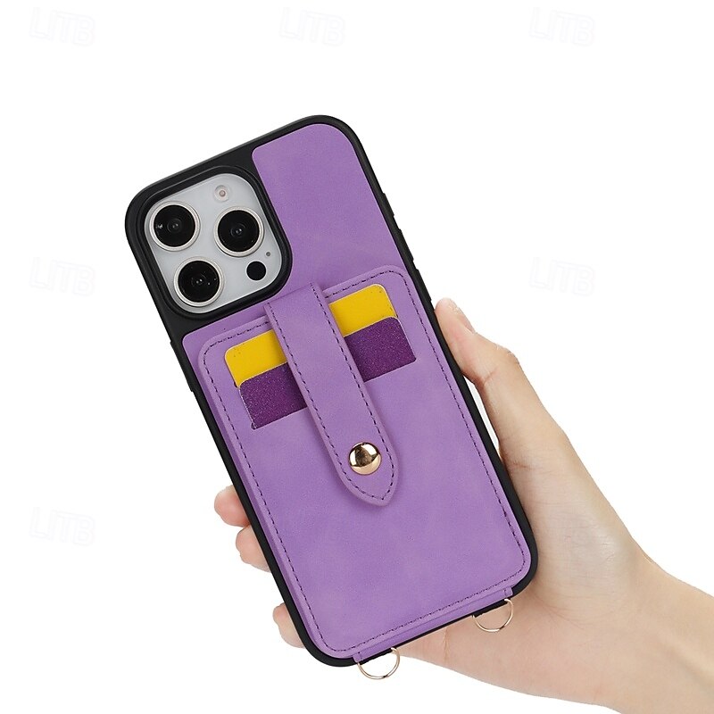 telefono Custodia Per iPhone 16 Pro Max Plus iPhone 15 Pro Max Plus iPhone 14 13 12 Pro Max Plus iPhone 14 Pro Max iPhone 13 12 Pro Max Per retro Con supporto A specchio con cordino Retrò TPU pelle del 2025 a $14.99 -P9