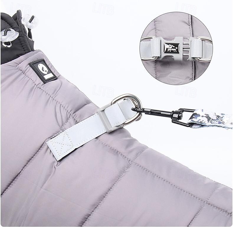 Dog Coat Jacket Puffer Jacket Winter with Harness Winter Reflective Windproof Warm Water-Resistant Outdoor Small Medium 2025 - $20.99 –P5