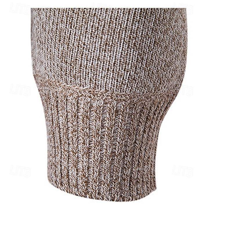 Herre Genser Tykk Strikke Lomme Halv glidelås Helfarge Høy krage Elegant Årgang Formell Hjem Klær Biskop Høst Vinter Rød Navyblå S M L 2025 - $27.99 –P15