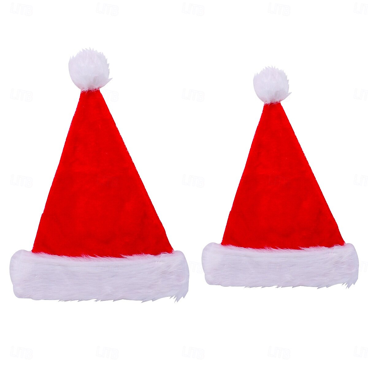 karácsonyi mikulás sapka, extra vastag plüss mikulás sapka nagy pom pommal, hangulatos ünnepi fejfedő 2025 - $9.99 –P2
