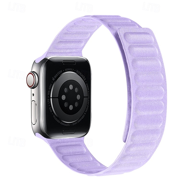 Loop Solo Compatível com Pulseira Apple Watch 38mm 40mm 41mm 42mm 44mm 45mm 49mm Fecho Magnético Ajustável Silicone pulseira de substituição para iwatch Ultra 2 Series 9 8 7 SE 6 5 4 3 2 1 de 2025 por $19.99 –P12