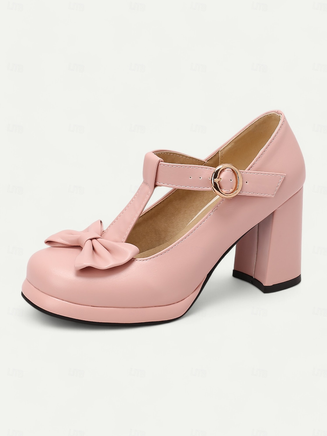 női vintage mary jane magassarkú pumpák masnival – retro blokksarkú bulikra és hivatalos alkalmakra 2025 - $54.99 –P9