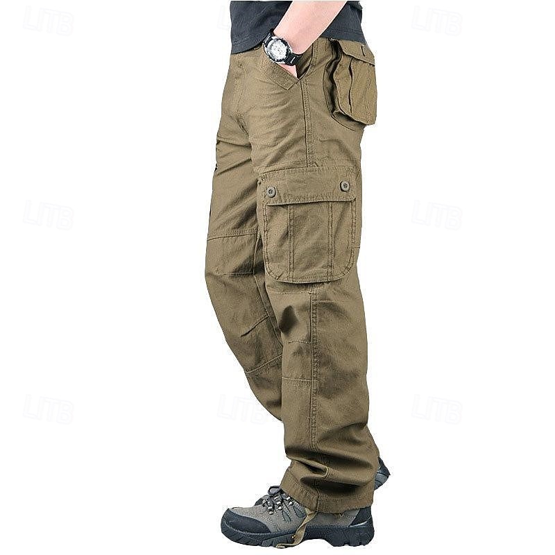 Homens Calças Outdoor Calça Cargo Calças de Trilha Militar Primavera Outono Ao ar livre Normal Prova-de-Água Secagem Rápida Respirável Calças Amarelo do exército Preto Algodão Caça Alpinismo Campismo de 2026 por $34.99 –P6