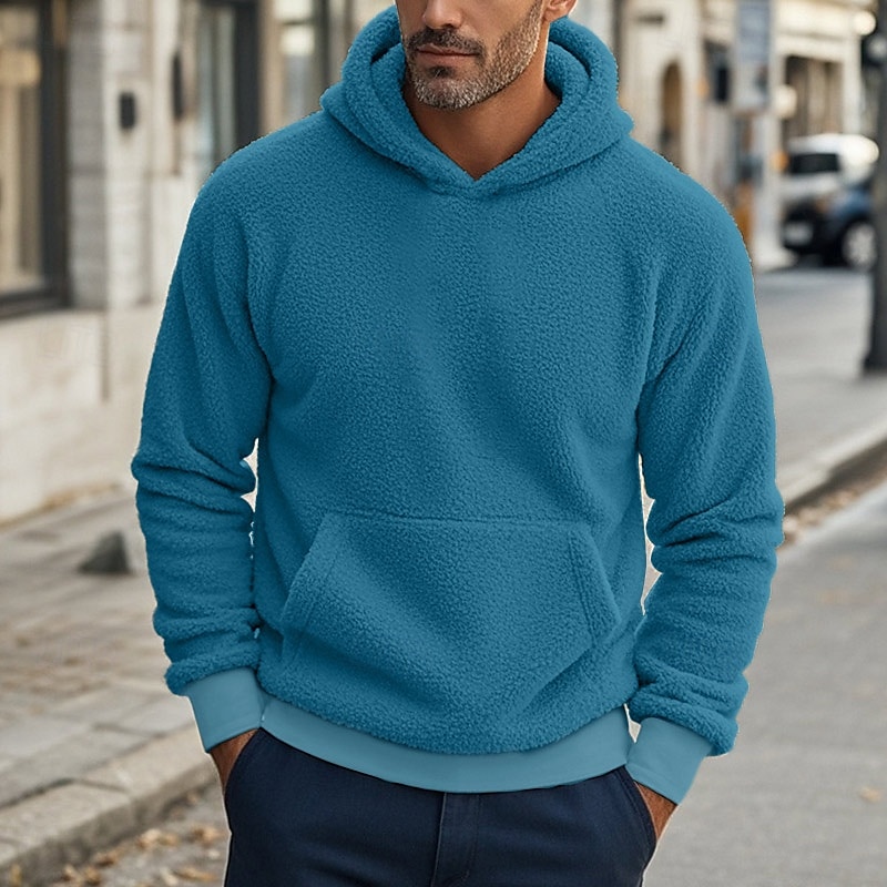 Herre Hattetrøje Denim blå Svart Navyblå Kakifarget Grå Med hette عادي Lomme Snorer Lomme foran Sport & Utendørs Daglig Ferie Polyester Gatemote Grunnleggende Fritid Vår & Vinter Klær Gensere Gensere 2025 - $25.99 –P5
