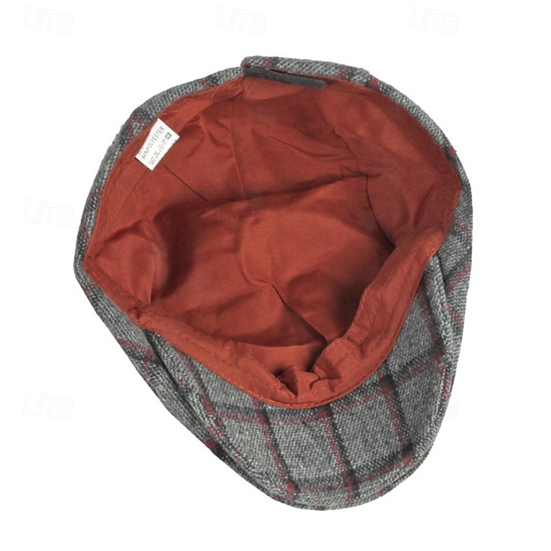 Herren Schiebermütze Cap Basecap Militärmütze Kadettenhut Rote Blau Polyester Modisch Brautkleider schlicht Strasse Täglich Plaid Einstellbar Sonnenschutz Atmungsaktiv 2025 - $8.99 –P9