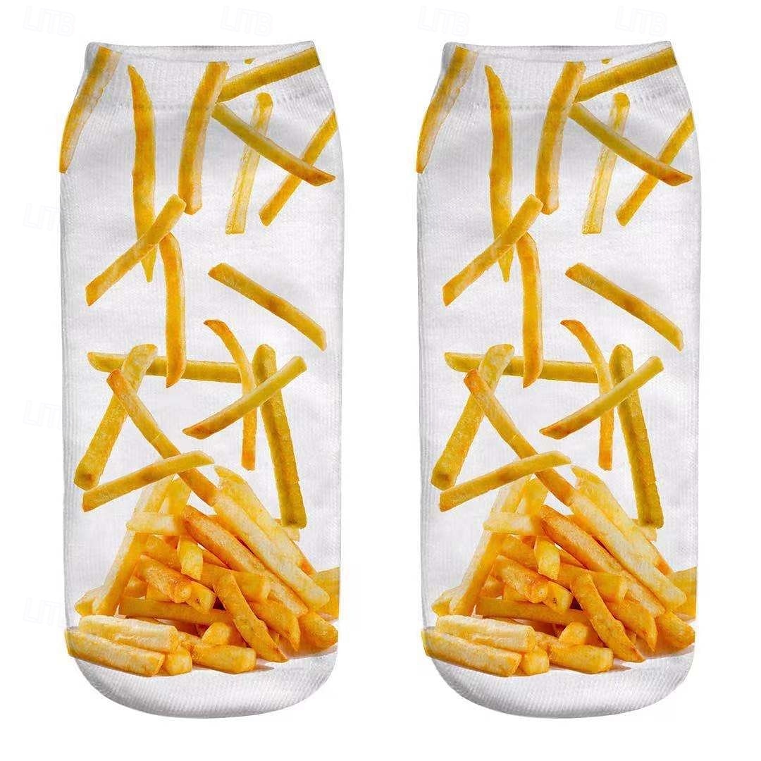 manicure print sokken leuk nagelkunstontwerp zachte katoenen crew sokken cadeau voor nagelliefhebbers 2025 - $15.49 –P9