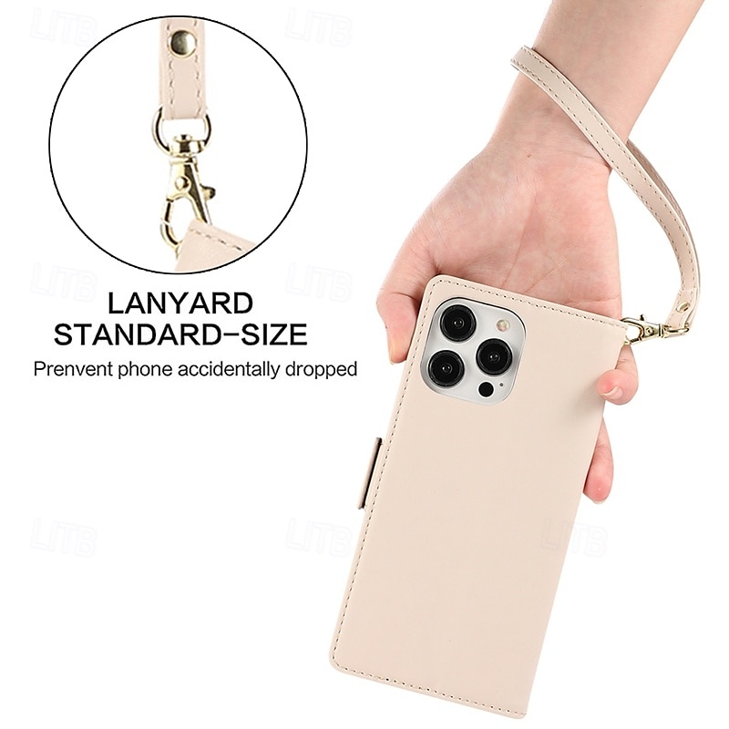 Phone Case For iPhone 16 Pro Max Plus iPhone 15 Pro Max Plus iPhone 14 13 12 11 Pro Max Plus iPhone 14 Pro Max iPhone 13 12 11 Pro Max Back Cover with Stand Holder with Wrist Strap Card Slot Retro 2025 - $17.99 –P11