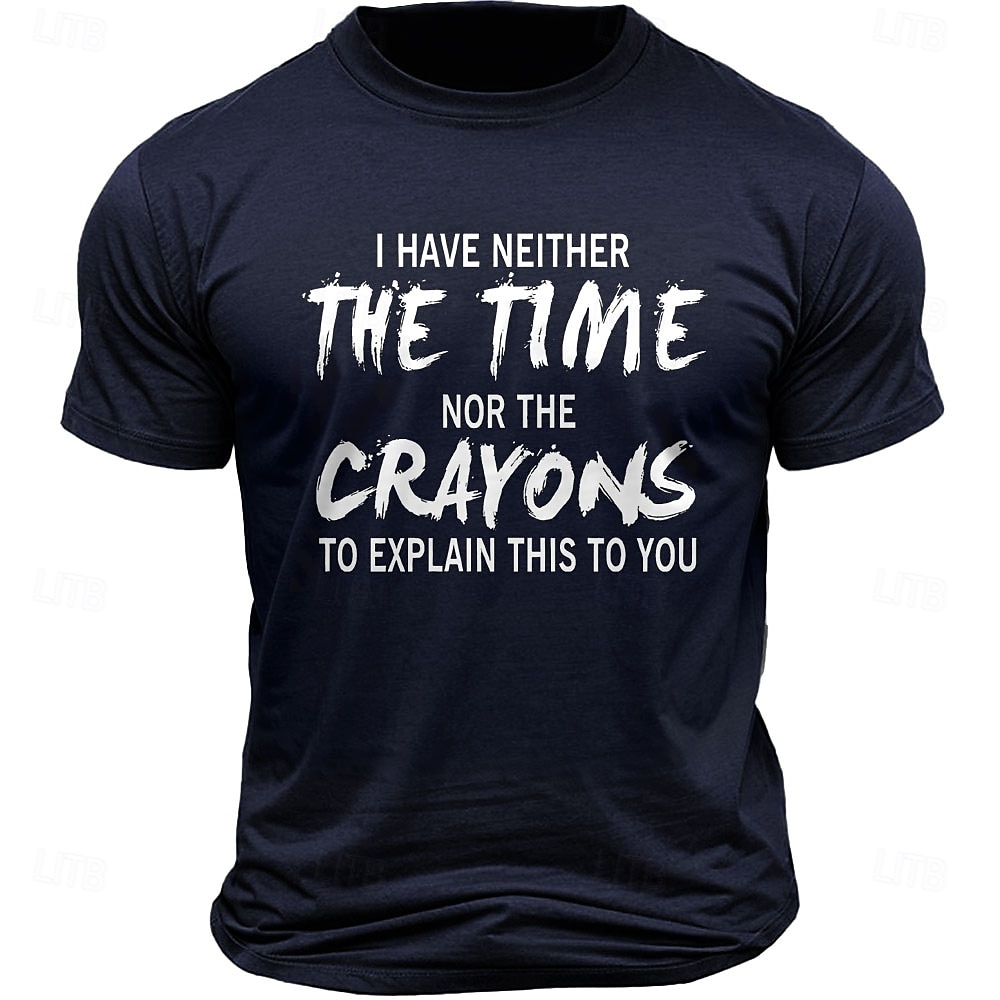 Herren Mit Buchstaben bedruckt Lustig T Shirt T-Shirt 100% Baumwolle Kurzarm Grafik Hemd Schwarz Armeegrün Dunkelblau Bequemes T-Shirt Straße Sport im Freien Modedesigner-Kleidung 2025 - $15.99 –P2