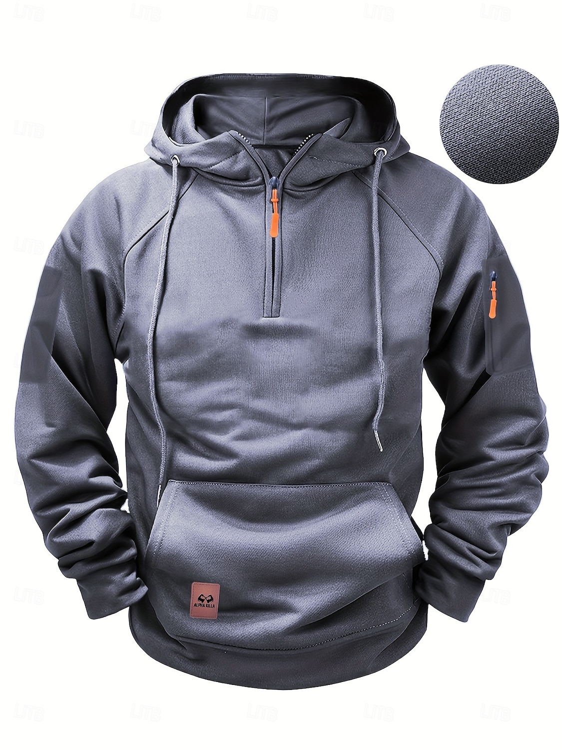 Per uomo Felpa con cappuccio Felpe con zip Felpa con cappuccio tattica Nero Vino Cammello Grigio scuro Con cappuccio Liscio Tasche Tasca frontale Giornaliero Per eventi Per uscire Poliestere del 2025 a $20.99 –P3