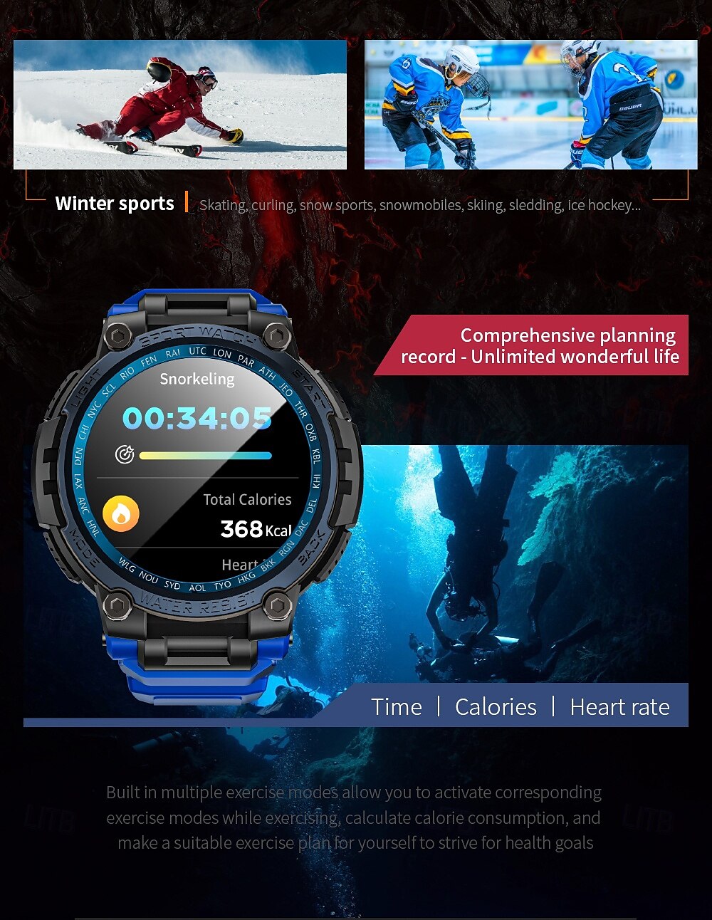LOKMAT ATTACK MAX Smart Watch 1.53 inch Smartwatch Fitness Running Watch Bluetooth Pedometer Call Reminder Sleep Tracker Compatible with Android iOS Women Men Long Standby Hands-Free Calls Waterproof 2025 - $55.99 –P16