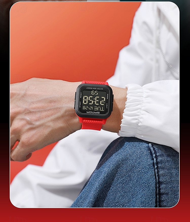 SANDA Men Digital Watch Sports Fashion Casual Business Luminous Alarm Clock Waterproof Decoration TPU Watch 2026 - $26.99 –P15
