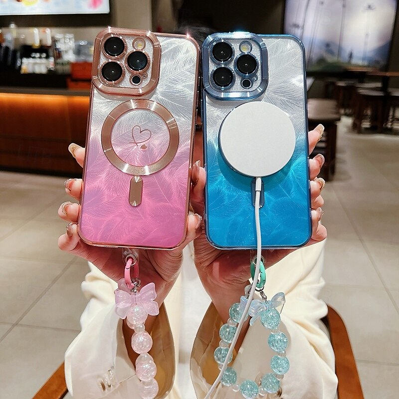 2025年 電話 ケース 用途 iPhone 16 Pro Max プラス iPhone 15 プロマックスプラス iPhone 14 13 12 11 Pro Max Plus iPhone 14 Pro Max iPhone 13 12 11 Pro Max バックカバー 磁石バックル ワイヤレス充電をサポート リストストラップ付き レトロ風 TPU アクリル コレクション – $17.99 –P15