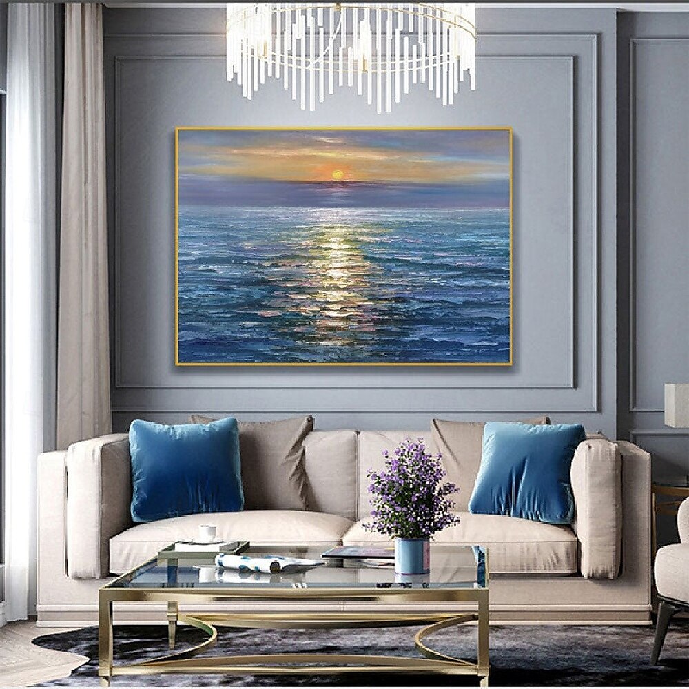 handgjord 3d ocean oljemålning handgjord väggkonst blå enorm våg oljemålning på duk handmålad havsvågor 3d texturerad abstrakt målning strand landskap himmel oljemålning för vardagsrum sovrum 2025 - $116.99 –P7