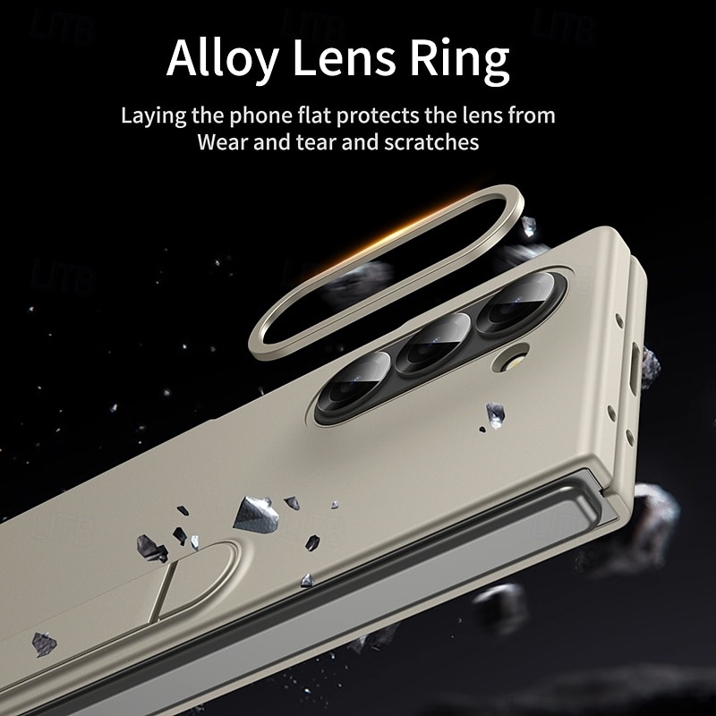 Phone Case For Z Fold 7 Z Fold 6 Z Fold 5 Z Fold 4 Z Fold 3 Back Cover with Stand Holder Shockproof Retro PC Metal 2025 - $21.99 –P7