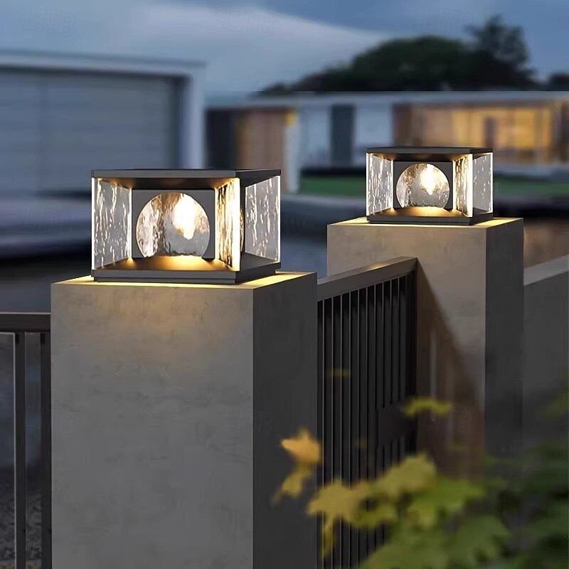 utomhusstolpar armatur modern gårdsingång utomhuspelarlampor med rostfritt stålhus uteplatspelare 110-240v 20w 2025 - $215.79 –P1