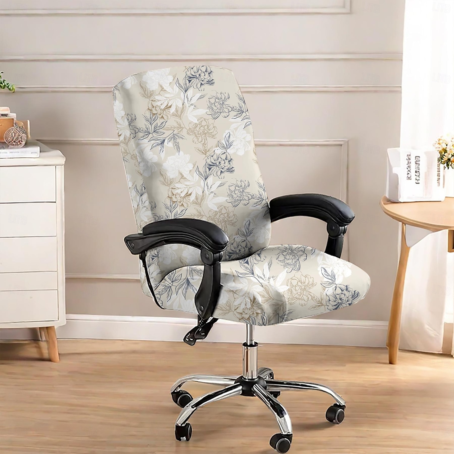 Floral Printed Office Chair Cover High Back Dining Chair Cover Stylish and Stretchy Slipcover Durable Furniture Protector for a Comfortable and Elegant Workspace Decor 2025 - $16.99 –P1
