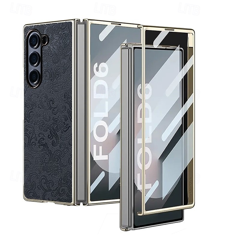 טלפון מגן עבור סמסונג גלקסי קיפול Z 6 Z Fold 5 Z Fold 4 Z Fold 3 כיסוי אחורי ומגן מסך עמיד בזעזועים PC עור PU 2025 - $23.99 –P15
