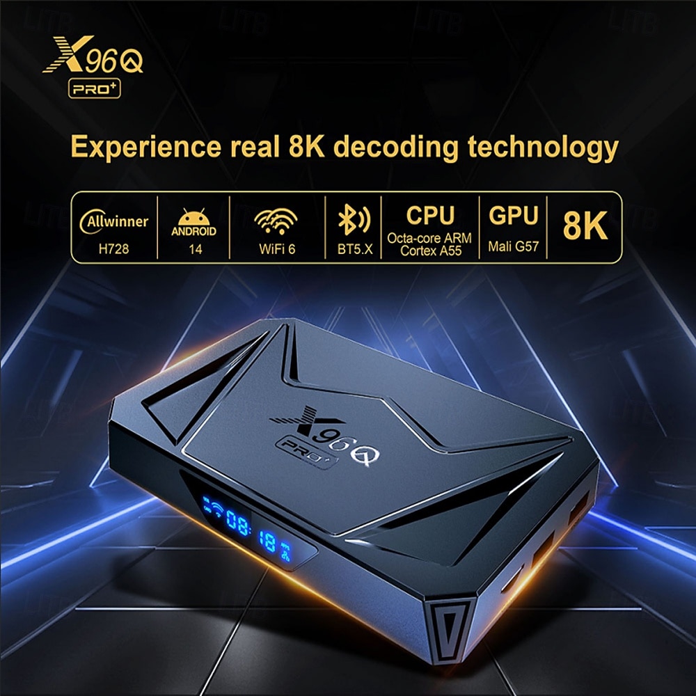 Android 11 и выше ТВ-бокс X96 PRO Bluetooth 4.0 8K 4K Цифровой дисплей 8K Cortex A55 4GB 64Гб 2025 - $65.99 –P1