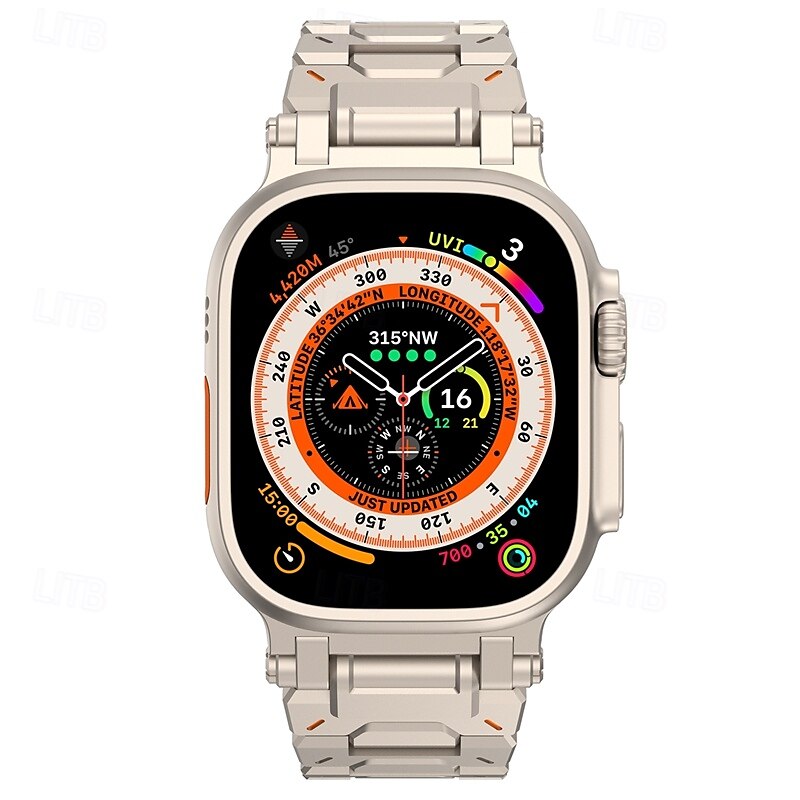 Solo Loop Kompatibilis valamivel Apple Watch óraszíj 42mm 44mm 45mm 49mm Fém kapocs Állítható Rozsdamentes acél Csere óraszíj mert iwatch Ultra 2 Series 9 8 7 SE 6 5 4 3 2 1 2025 - $42.99 –P8