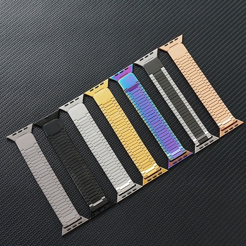 Solo Loop Kompatibilis valamivel Apple Watch óraszíj 38mm 40mm 41mm 42mm 44mm 45mm 49mm Mágneses kapocs Fém kapocs Állítható Rozsdamentes acél Csere óraszíj mert iwatch Ultra 2 Series 9 8 7 SE 6 5 4 2025 - $23.99 –P7
