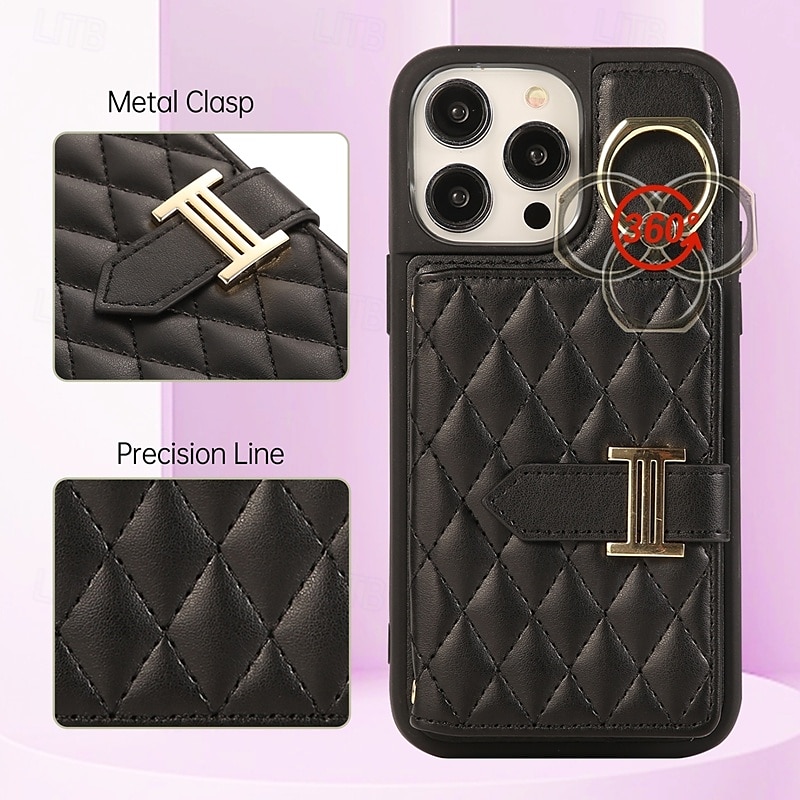 Phone Case For iPhone 16 Pro Max Plus iPhone 15 Pro Max Plus iPhone 14 13 12 11 Pro Max Plus iPhone 14 Pro Max iPhone 13 12 11 Pro Max Back Cover with Stand Holder with Lanyard with Wrist Strap Retro 2025 - $20.99 –P13