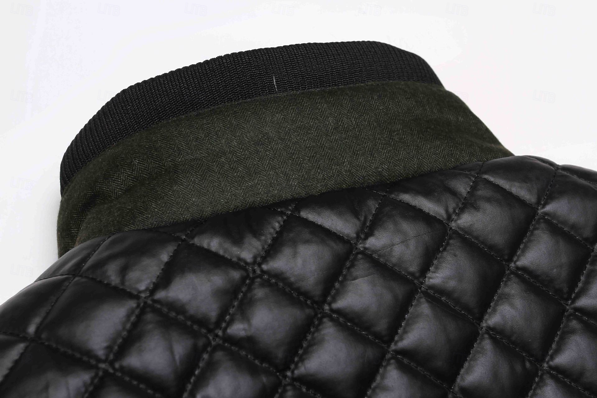 Herr Vinterjacka Pufferjacka Quiltad jacka Vadderad Klassisk Stil Polyester Ficka Utomhus Datum Ledigt / vardag Normal Mode Ledigt Håller värmen Vindtät Vinter Färgblock Mörkgrå Blå Grön Pufferjacka 2025 - $44.99 –P5