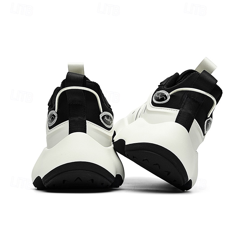 scarpe da ginnastica da uomo futuristiche con suola spessa in bianco e nero - scarpe sportive leggere e traspiranti per abbigliamento casual o da corsa del 2025 a $59.99 –P4