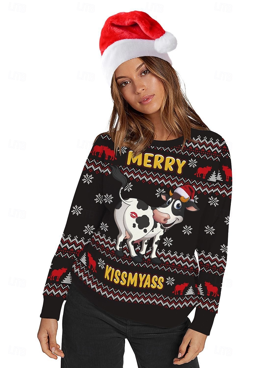 Anime 3D-Druck 3D Bischofsärmel Kapuzensweatshirt Cartoon Manga Weihnachtsmann Grafik für Paar Herren Damen Erwachsene 3D-Druck  für Weihnachten Karneval Party Festival 2025 - $29.99 –P13