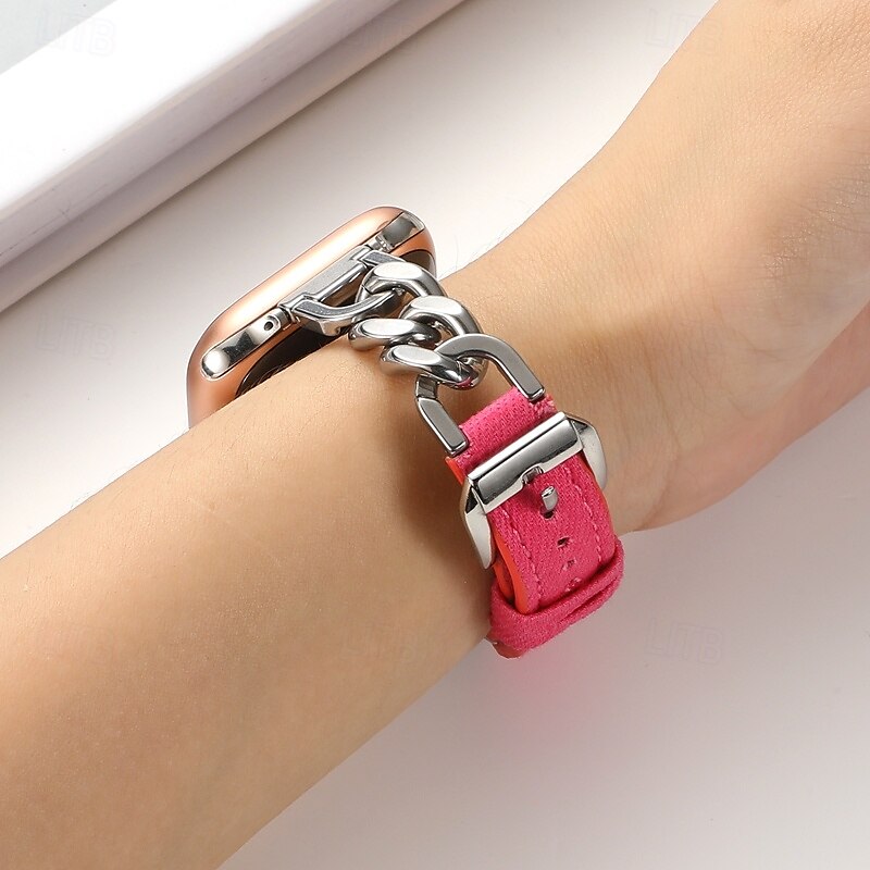 Solo Loop Συμβατό με Ζάντα ρολογιού Apple Watch 38mm 40mm 41mm 42mm 44mm 45mm 49mm Γυναικεία Ρυθμιζόμενο Ανοξείδωτο Ατσάλι Ύφασμα Ανταλλακτικό λουράκι ρολογιού για iwatch Ultra 2 Series 9 8 7 SE 6 5 2025 - $19.99 –P10