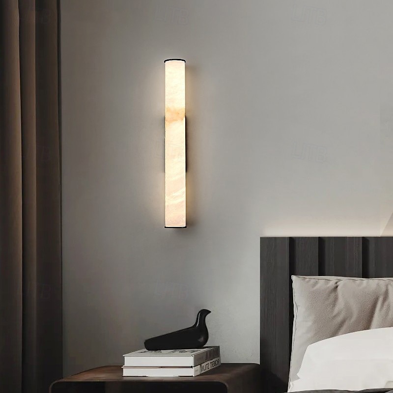 Luminária de parede de mármore natural luz led villa de luxo iluminação de cabeceira luz de parede de cobre 110-240v 10w de 2026 por $224.09 –P1