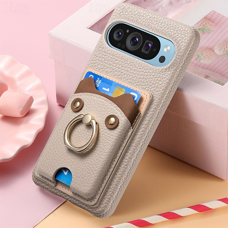 teléfono Funda Para Píxel 9 Pro Pixel 9 Pro XL Pixel 8 Pro Pixel 8 Píxel 9 Pixel 7 Pixel 7 Pro Pixel 6 Pixel 6 Pro Funda Trasera Soporte para Anillo Ranura para tarjetas Antigolpes Retro TPU Cuero de 2025 - $19.99 –P11