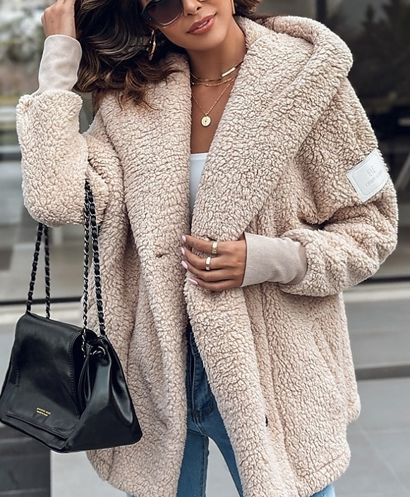 Mujer Abrigo de invierno Chaqueta casual Exterior Calle Ropa Cotidiana Otoño Invierno Regular Abrigo Ajuste regular Mantiene abrigado Transpirable Elegante Casual Chaquetas Manga Larga Color sólido 2025 - $42.99 –P4