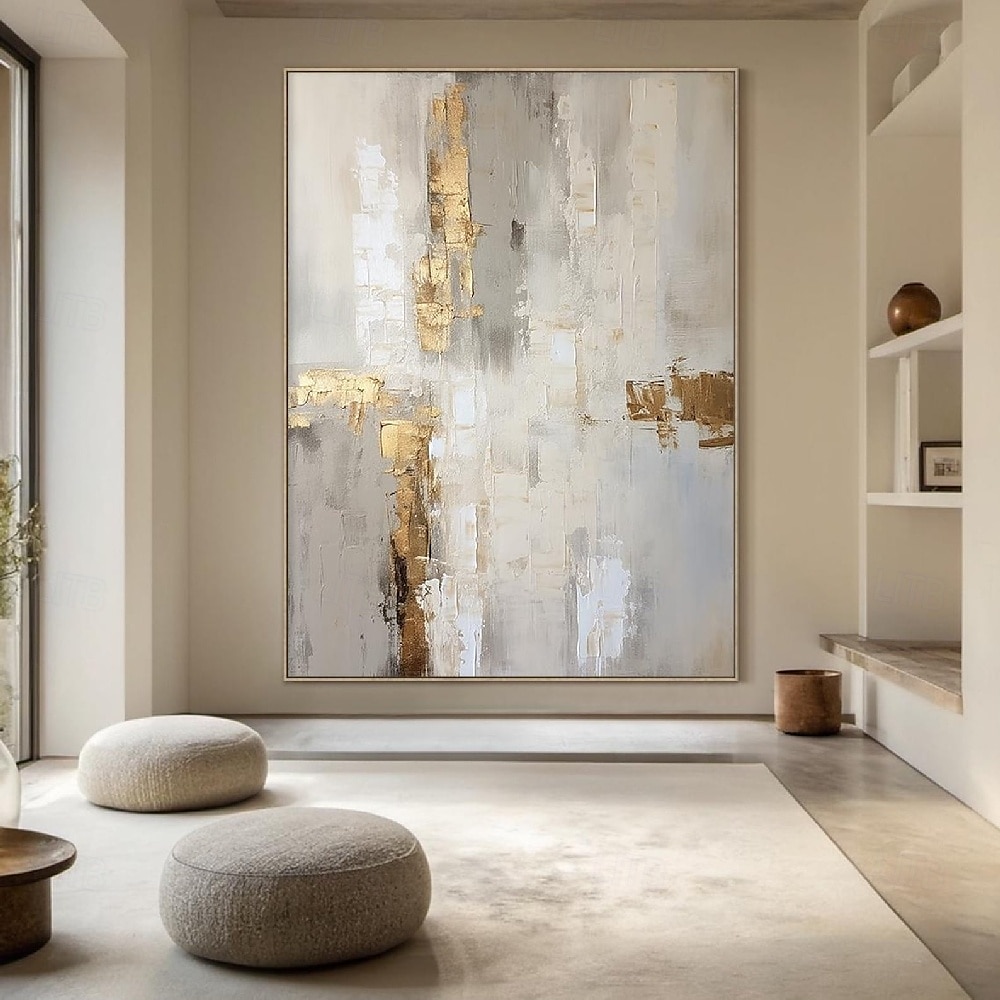 Wabi sabi artwork handmade Wall Art White Beige Abstract Painting on Canvas A Pair Beige Texture gold painting handpainted Wall Art Neutral Abstract painting Wall Art Boho Wal Decor 2025 - $116.99 –P2