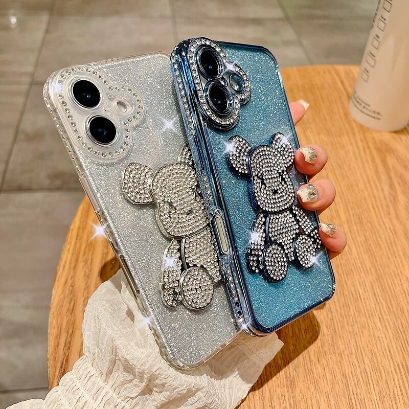 telefon Etui Til iPhone 16 15 14 Pro Max Plus iPhone 13 12 11 Pro Max Bakdeksel Bling Glitter Shiny Støtsikker Kontor / Bedrift TPU 2025 - $15.99 –P9