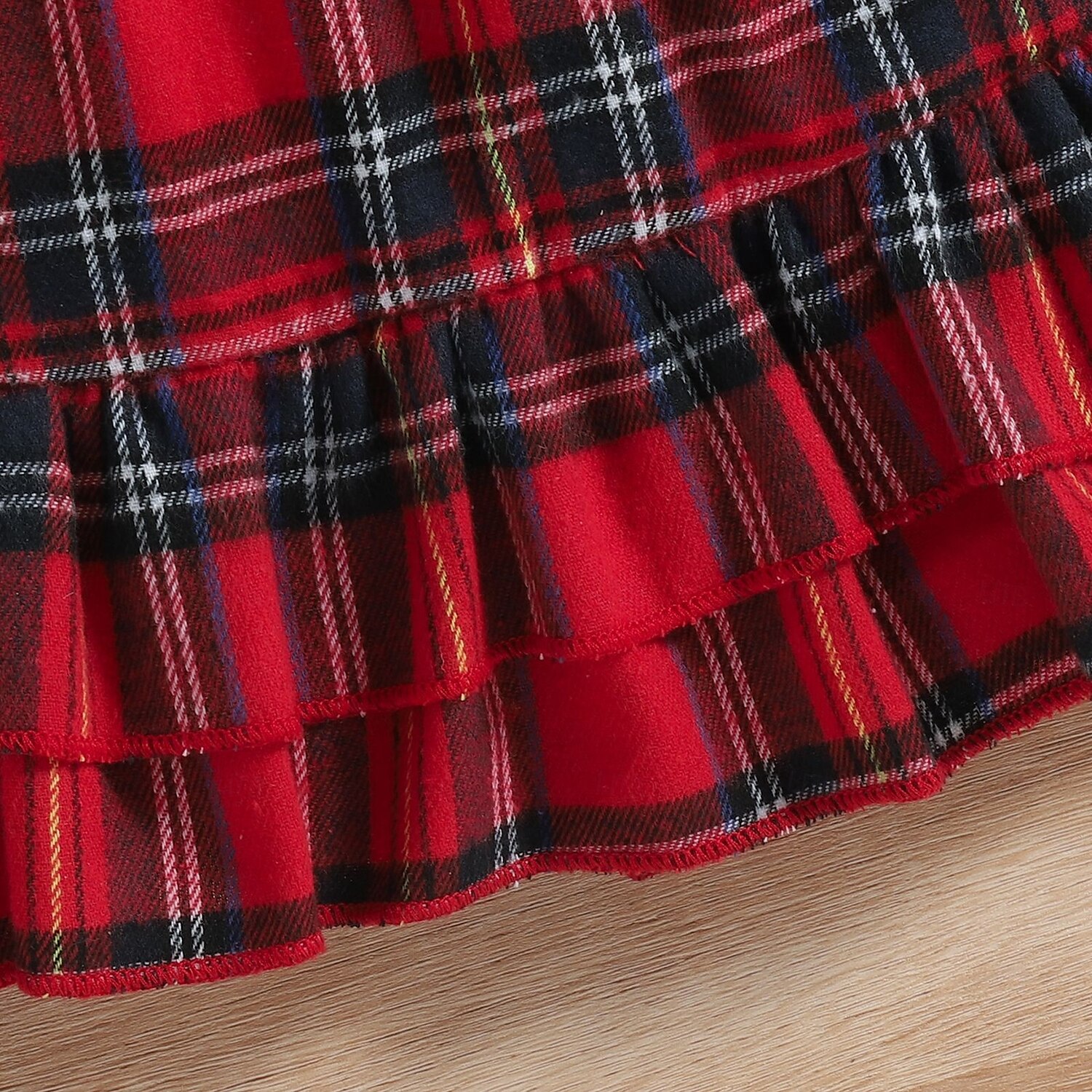 Kids Girls' Dress Plaid Long Sleeve Performance Party Patchwork Adorable Daily Polyester Midi Casual Dress Spring Fall 4 years+ Red 2025 - $20.99 –P5