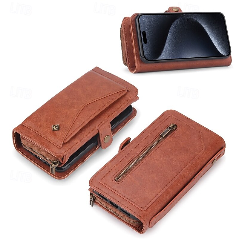 telefon Carcasă Pro iPhone 16 Pro Max Plus iPhone 15 Pro Max Plus iPhone 14 13 12 11 Pro Max Plus Mini iPhone 14 Pro Max iPhone 13 12 11 Pro Max Zadní kryt Pouzdro na peněženku Magnetické Zip Slot 2025 - $33.99 –P4